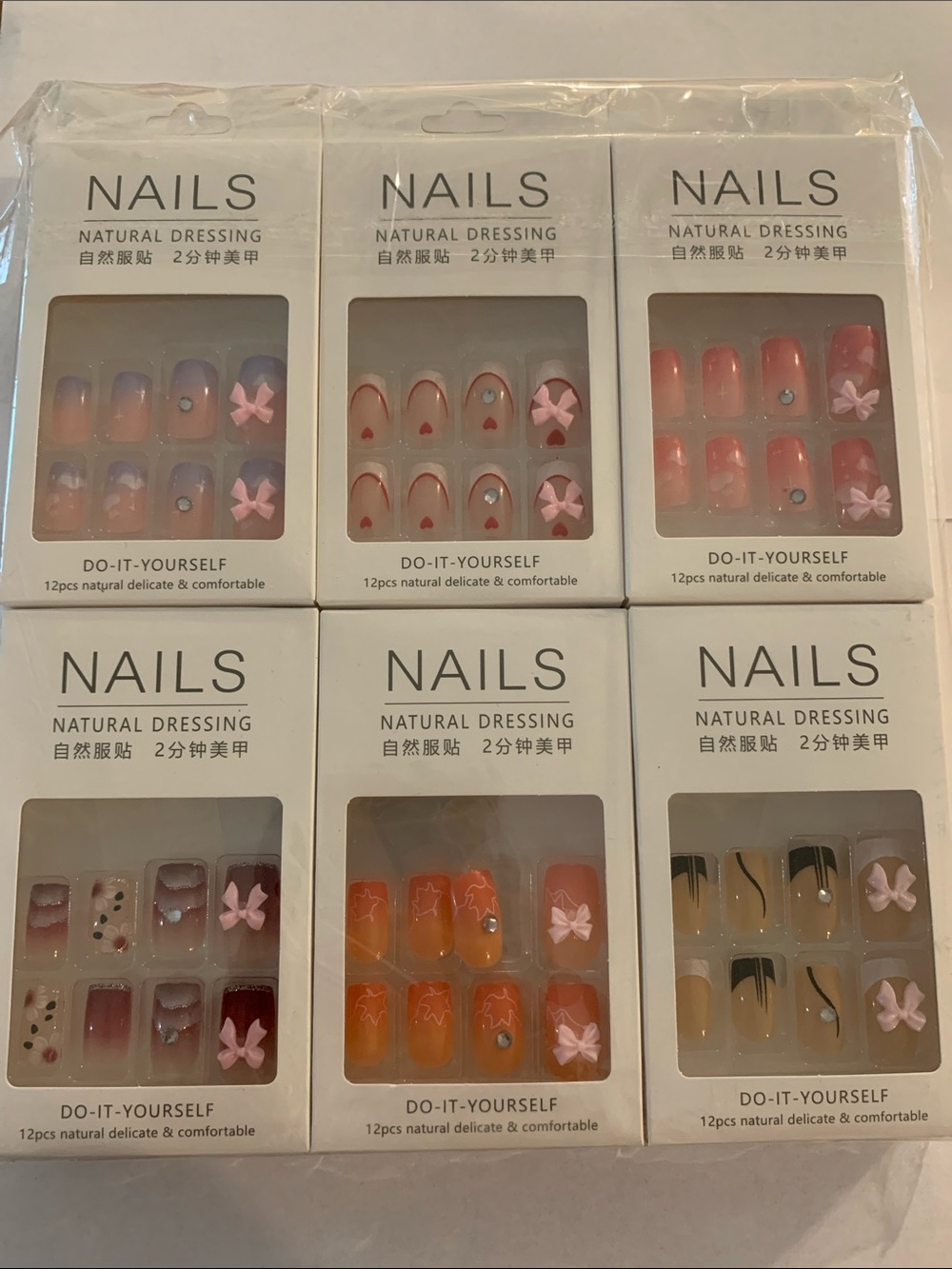 Nails Natural Dressing Press-On Nails —12 packs